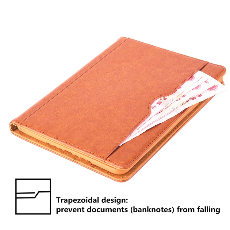 Simple Style Stand Card Holder Leather Smart Case for iPad mini (2019) 7.9 inch - Orange-9