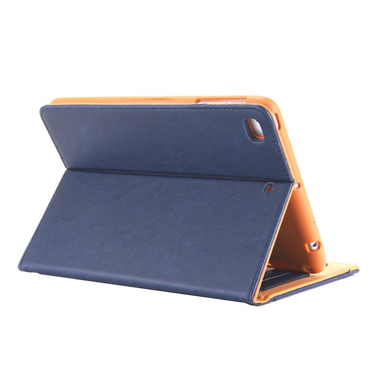 Simple Style Stand Card Holder Leather Smart Case for iPad mini (2019) 7.9 inch - Grey-14