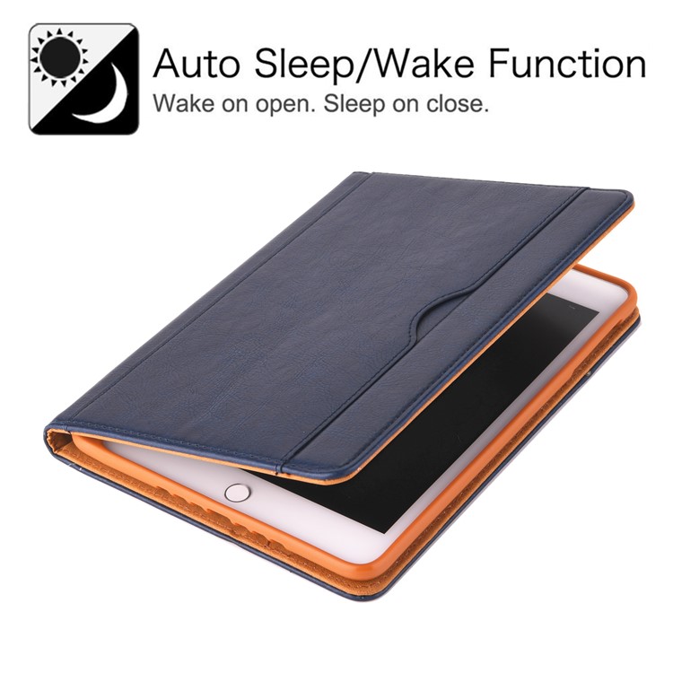 Simple Style Stand Card Holder Leather Smart Case for iPad mini (2019) 7.9 inch - Grey-18