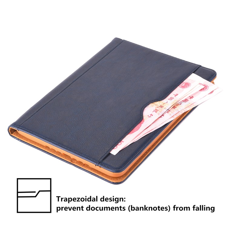 Simple Style Stand Card Holder Leather Smart Case for iPad mini (2019) 7.9 inch - Grey-19
