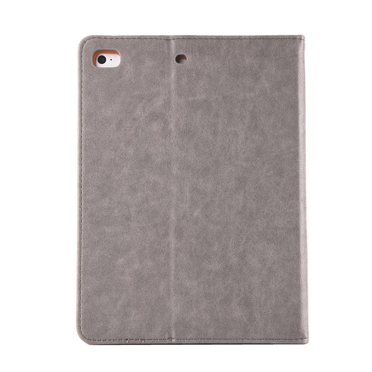 Simple Style Stand Card Holder Leather Smart Case for iPad mini (2019) 7.9 inch - Grey-2
