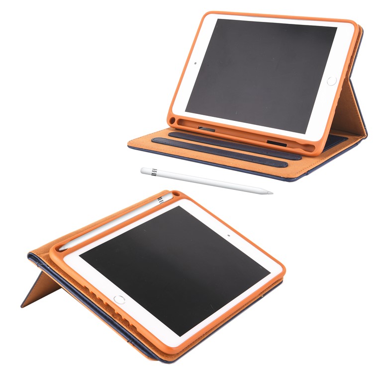 Simple Style Stand Card Holder Leather Smart Case for iPad mini (2019) 7.9 inch - Grey-20