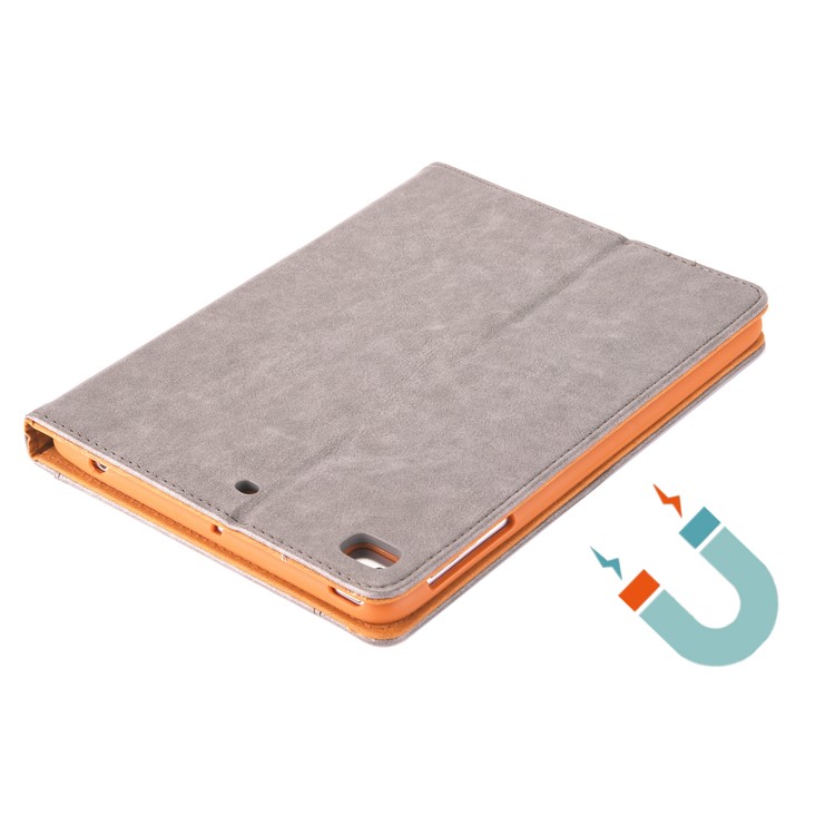 Simple Style Stand Card Holder Leather Smart Case for iPad mini (2019) 7.9 inch - Grey-5