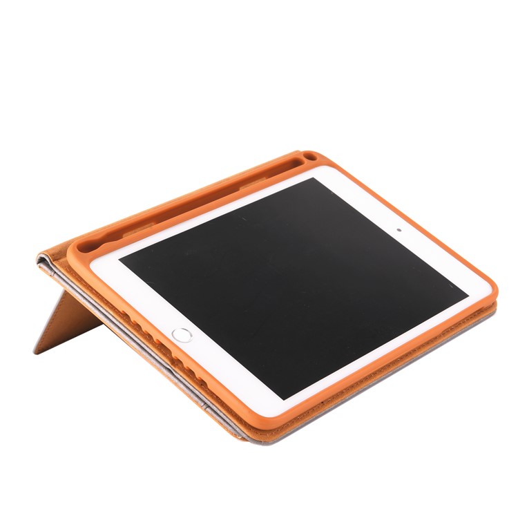 Simple Style Stand Card Holder Leather Smart Case for iPad mini (2019) 7.9 inch - Grey-6