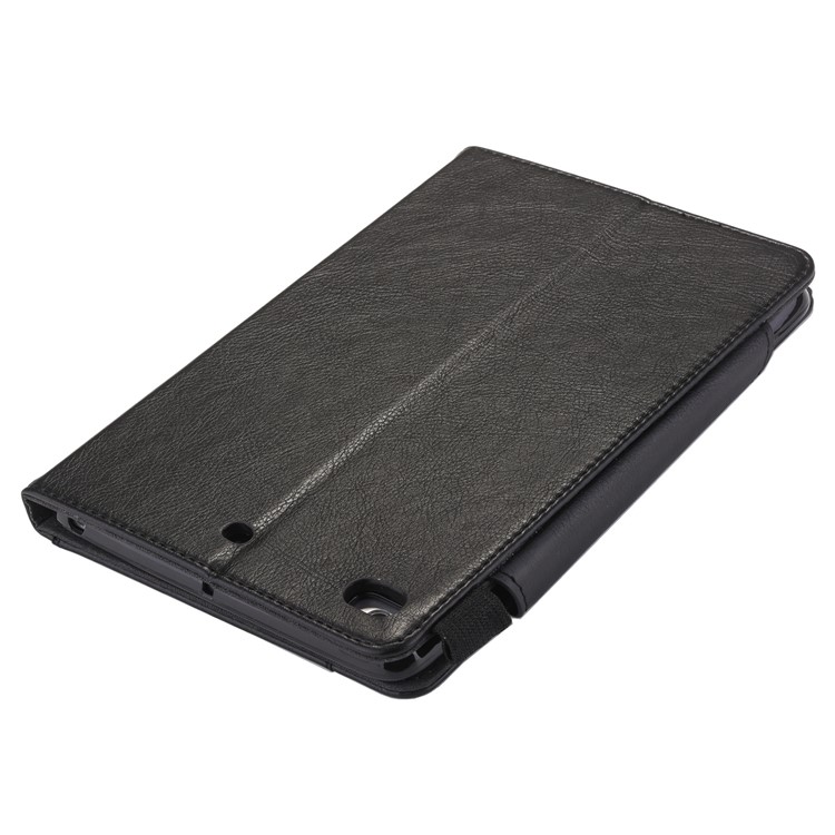 Metal Buckle Business Wallet Stand Leather Smart Cover Shell with Pen Slot for iPad mini (2019) 7.9 inch- Black-8