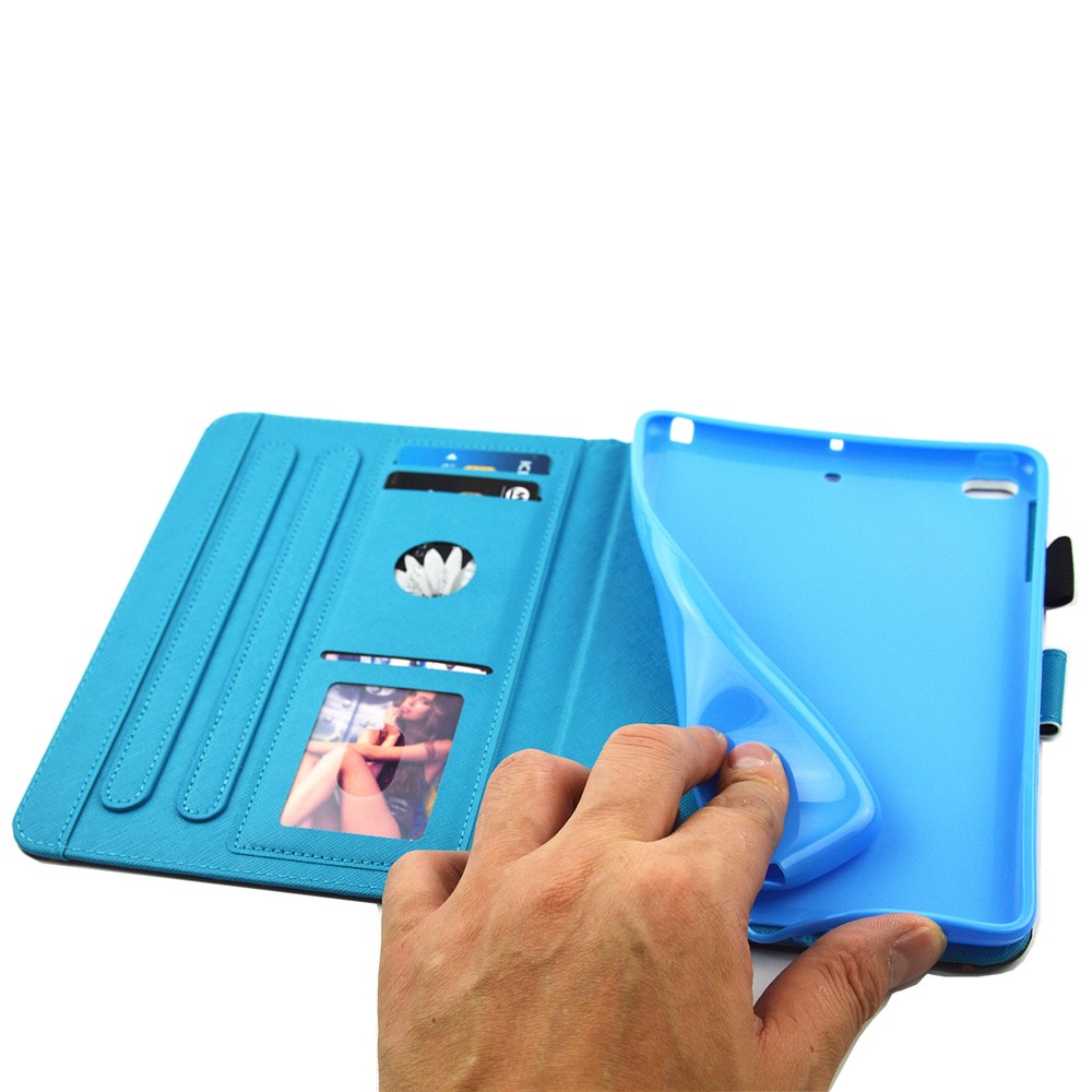 Stand De Couro Estampado Capa Flip Inteligente Para IPad Mini (2019) 7,9 Polegadas / Mini 4. / 3 / 2 / 1 - Golfinho