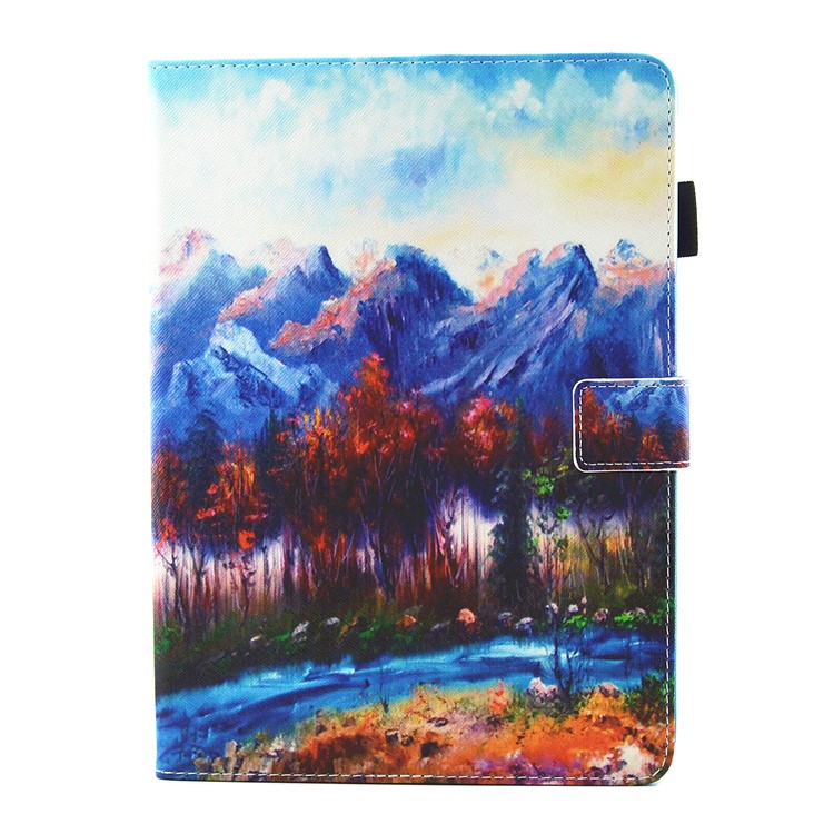 

Patterned Leather Stand Smart Flip Case for iPad mini (2019) 7.9 inch / Mini 4 / 3 / 2 / 1 - Beautiful Mountains and Rivers, iPad mini (2019) 7.9 inch
