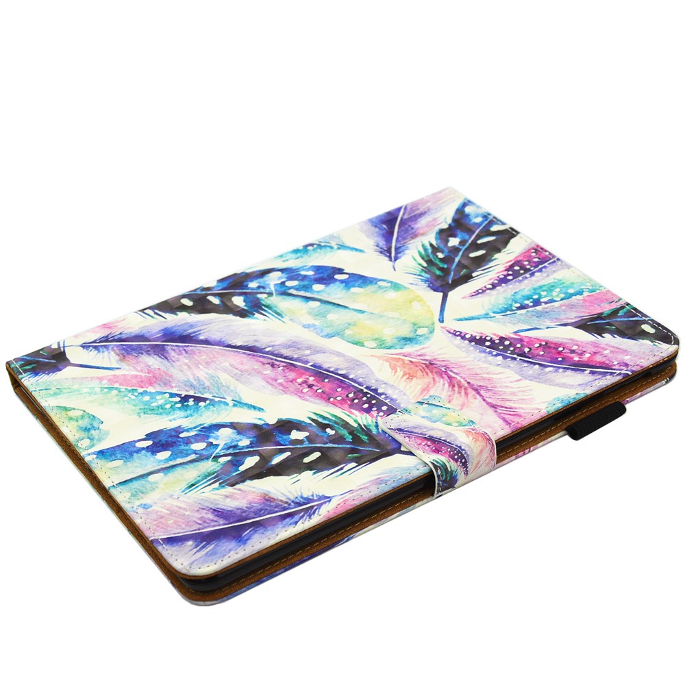 Light Spot Decor Patterned Card Slot Stand PU Leather Case for iPad mini (2019) 7.9 inch - Sea Scene-2