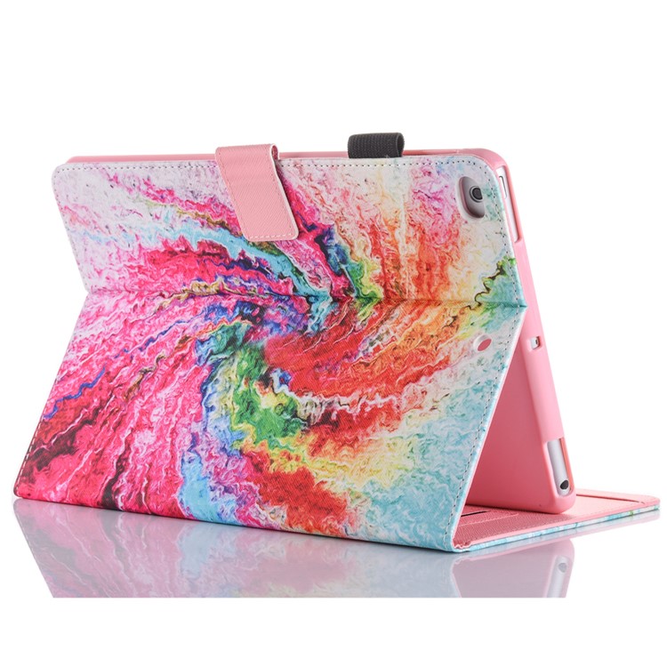 Patterned Card Slots Leather Tablet Cover for iPad mini (2019) 7.9 inch - Colorful Storm-6