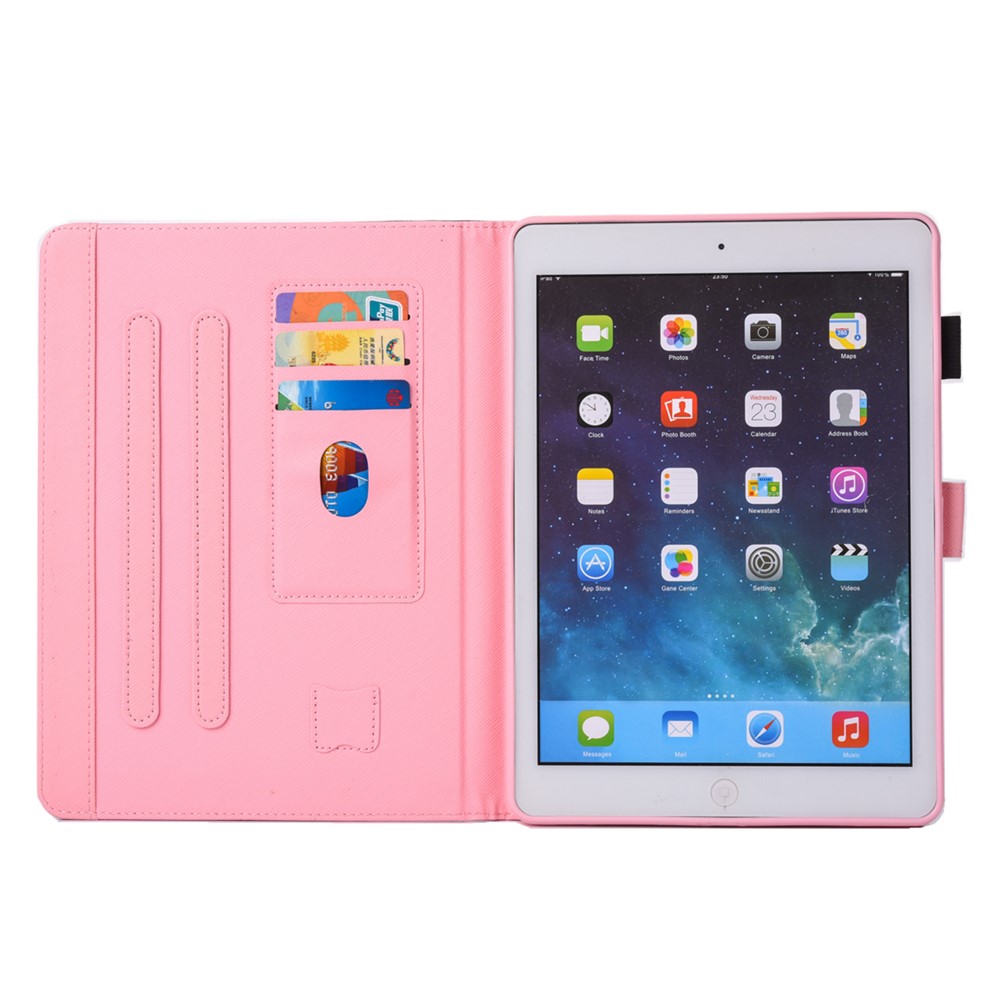 gemusterte kartenschlitze leder tablet cover für ipad mini (2019) 7,9 zoll / mini 4 / 3 / 2 / 1 - schmetterling-7