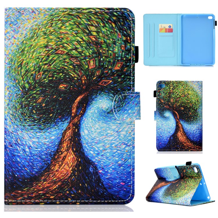 

Anti-slip Strip Printing Stand Leather Smart Cover for iPad mini (2019) 7.9 inch / Mini 4 / 3 / 2 / 1 - Tree, iPad mini (2019)