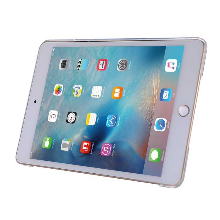 Silk Texture Origami Stand PU Leather Case for iPad mini (2019) 7.9 inch - Baby Blue-8