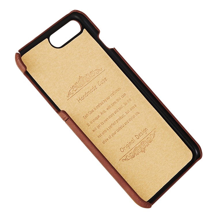 Dual Card Slots PU Leather Coated Hard PC Case for iPhone 6s Plus / 6 Plus 5.5-inch - Brown-7