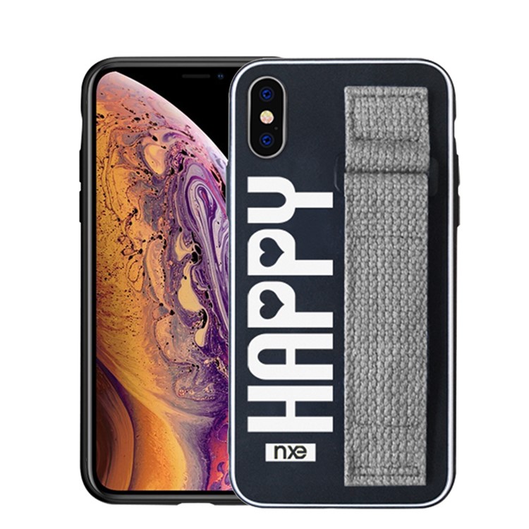

NXE Серия Символов Печать Шаблонов ТПУ + ПК Чехол Для Iphone XS / X 5,8 Дюйма - Темно-синий / Да, iPhone Xs