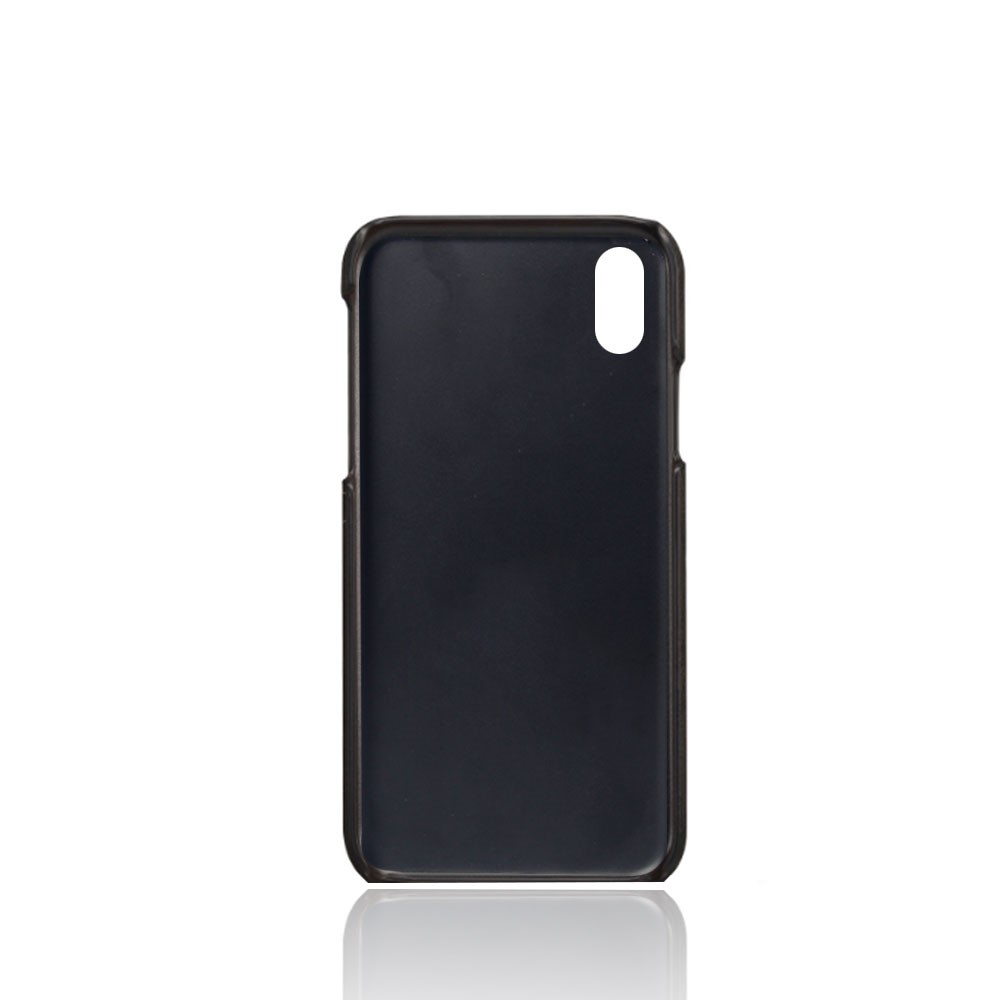 Dual Card Slots PU Leather Coated PC Case for iPhone XS Max 6.5 inch - Black-3