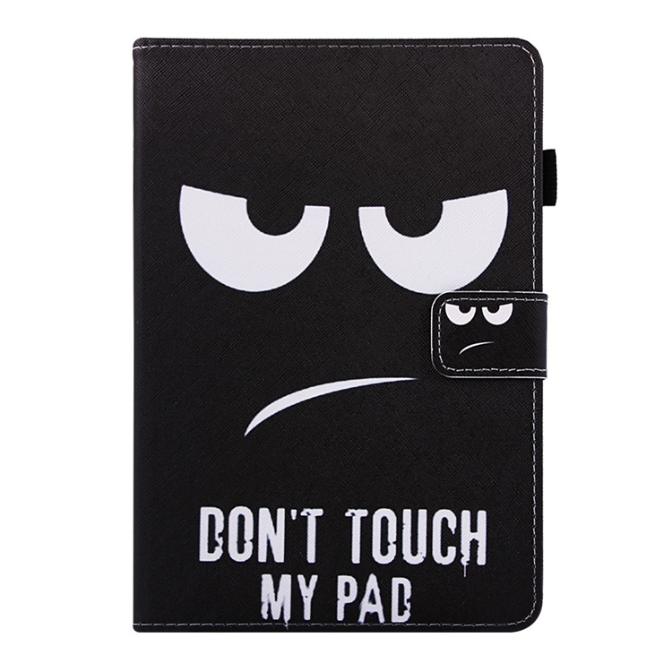 Support D'impression De Modèle De Support En Cuir Couverture Pour Ipad Mini (2019) 7,9 Pouces / mini 1/2/3/4 - Visage Énervé-2