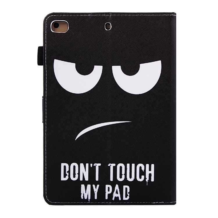 Support D'impression De Modèle De Support En Cuir Couverture Pour Ipad Mini (2019) 7,9 Pouces / mini 1/2/3/4 - Visage Énervé-3