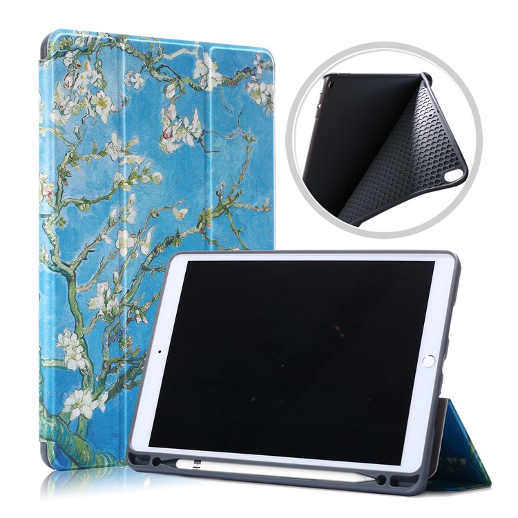 Pattern Printing PU Leather Smart Cover with Tri-fold Stand for iPad Air 10.5 inch (2019) / iPad Pro 10.5-inch (2017) - Wintersweet-1
