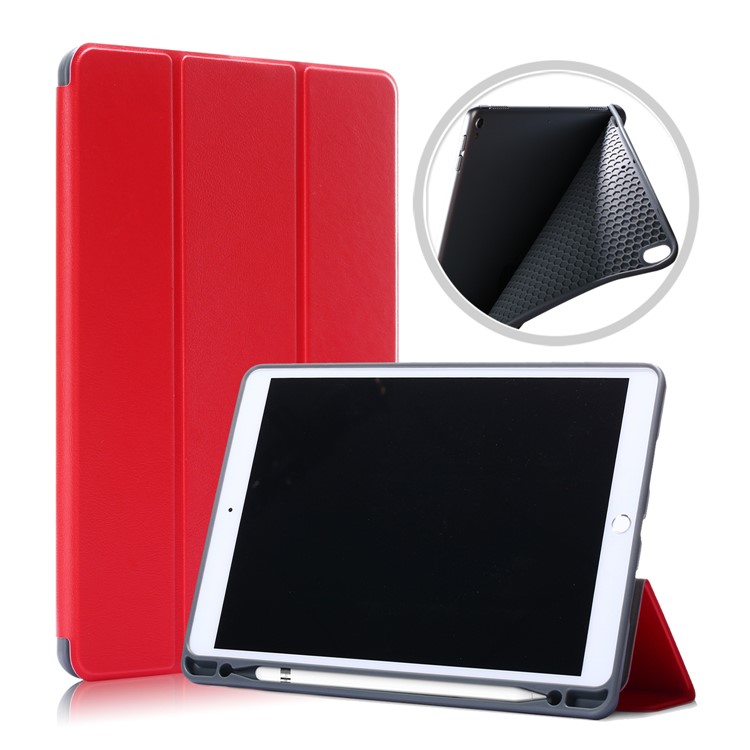 

PU Leather Tri-fold Stand Smart Tablet Cover for iPad Air 10.5 inch (2019) / iPad Pro 10.5-inch (2017) - Red, iPad Air 10.5 inch (2019)
