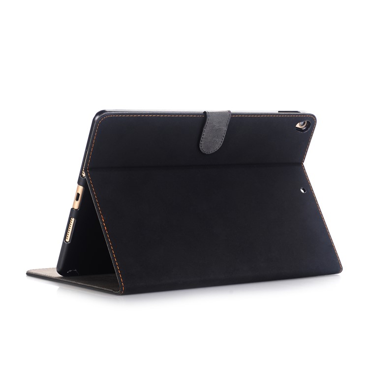 Matte Retro Style Leather Smart Case with Stand for iPad Air 10.5 inch (2019)/Pro 10.5-inch (2017) - Black-3