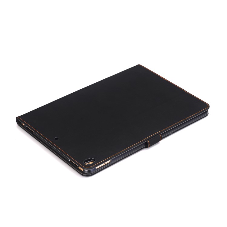 Matte Retro Style Leather Smart Case with Stand for iPad Air 10.5 inch (2019)/Pro 10.5-inch (2017) - Black-5