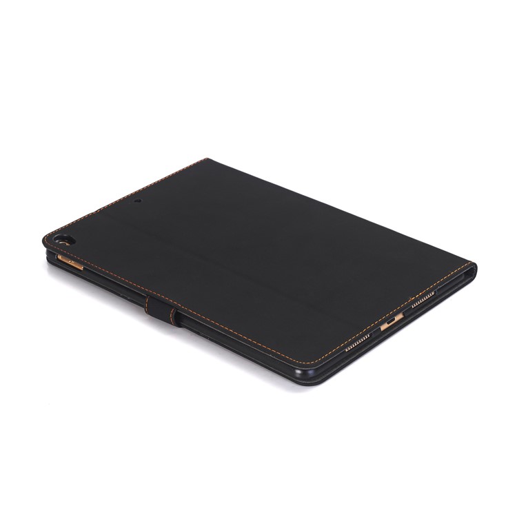 Matte Retro Style Leather Smart Case with Stand for iPad Air 10.5 inch (2019)/Pro 10.5-inch (2017) - Black-6