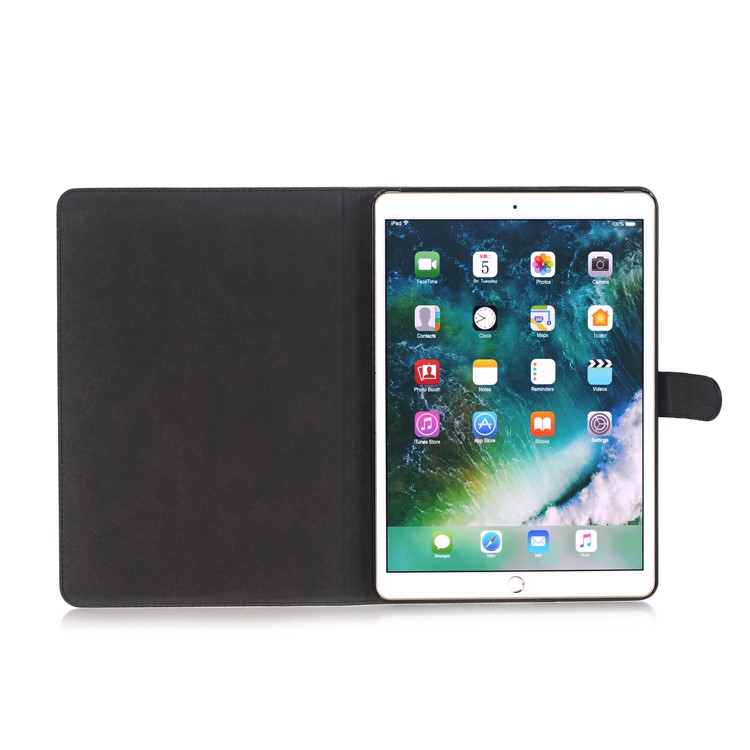 Matte Retro Style Leather Smart Case with Stand for iPad Air 10.5 inch (2019)/Pro 10.5-inch (2017) - Black-7