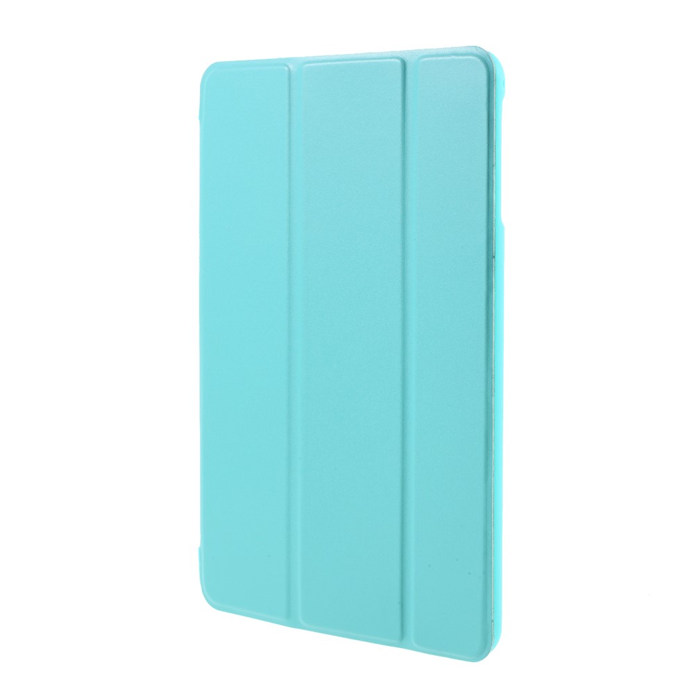 For iPad mini (2019) 7.9 inch Tri-fold Stand Silicone + Leather Tablet Shell - Baby Blue-2