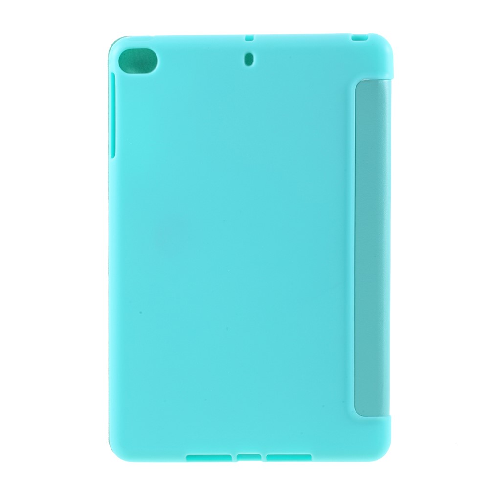 For iPad mini (2019) 7.9 inch Tri-fold Stand Silicone + Leather Tablet Shell - Baby Blue-3