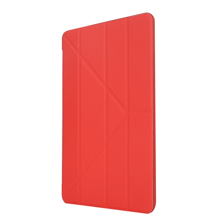 For iPad mini (2019) 7.9 inch Deformed Silicone+PU Leather Stand Tablet Cover - Red-3