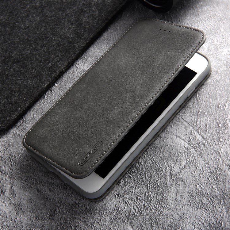 CMAI2 TPU+PU Leather Phone Case for iPhone 8 Plus - Grey-18