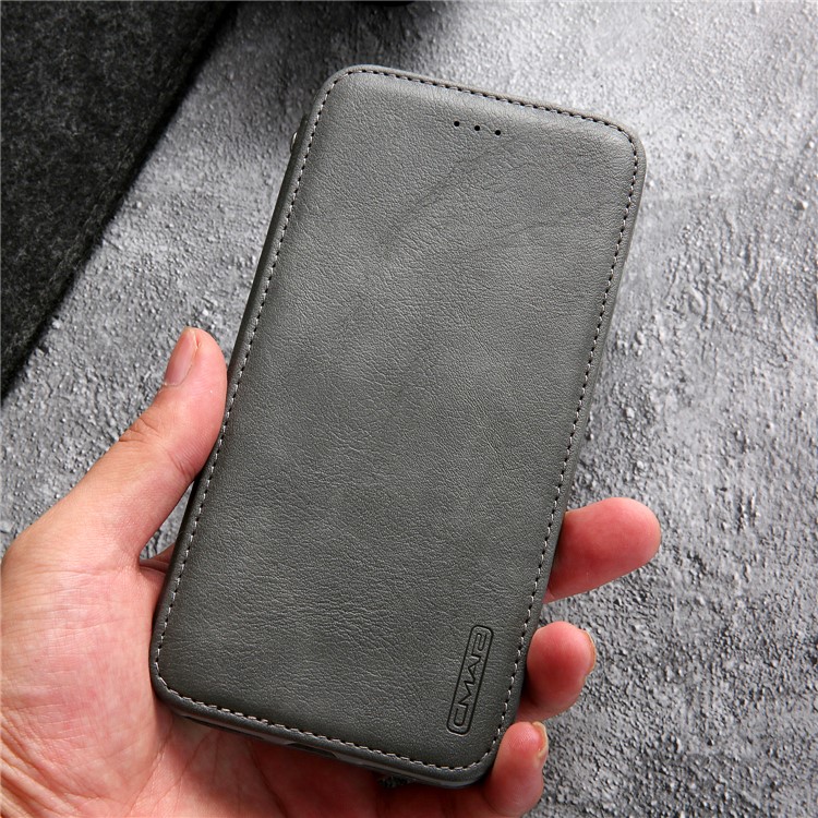 CMAI2 TPU+PU Leather Phone Case for iPhone 8 Plus - Grey-22