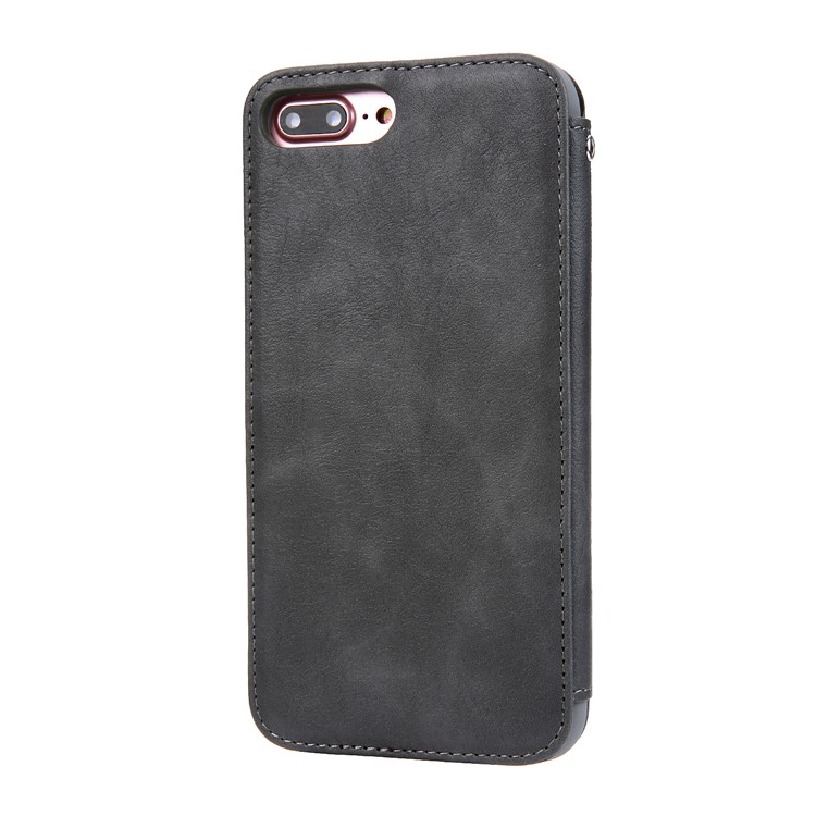 CMAI2 TPU+PU Leather Phone Case for iPhone 8 Plus - Grey-3