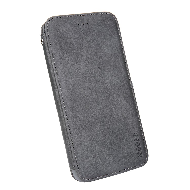 CMAI2 TPU+PU Leather Phone Case for iPhone 8 Plus - Grey-8
