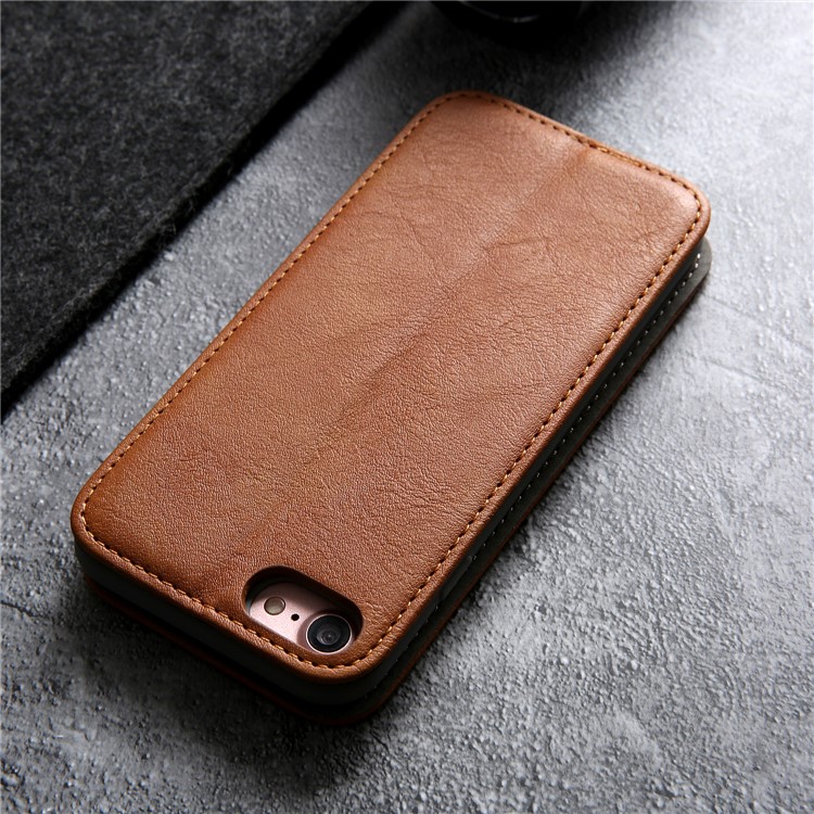 CMAI2 PU Leather Protective Case with Card Slot for iPhone 8 4.7 inch - Brown-17