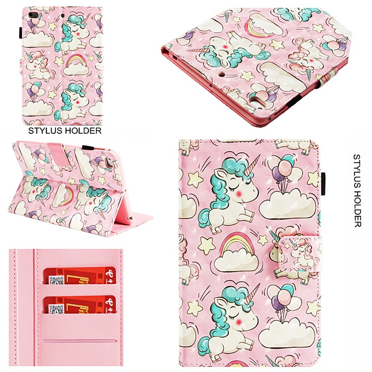 

Pattern Printing Wallet Stand Leather Cover for iPad mini (2019) 7.9 inch / mini 4 / mini 3 / mini 2 / mini - Unicorns, iPad mini (2019) 7.9 inch