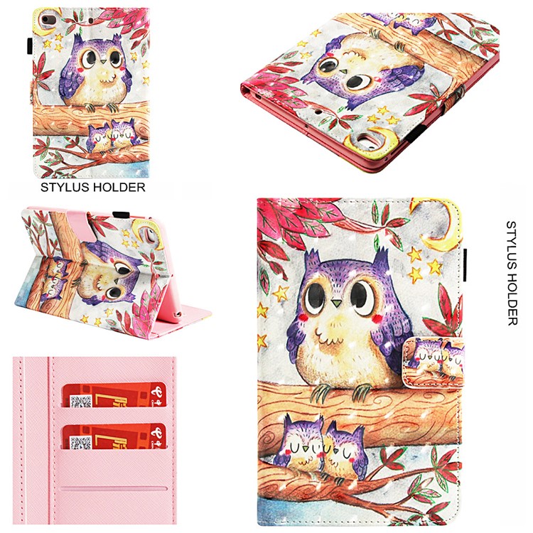 

Pattern Printing Wallet Stand Leather Cover for iPad mini (2019) 7.9 inch / mini 4 / mini 3 / mini 2 / mini - Owls, iPad mini (2019) 7.9 inch