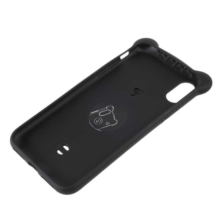 O Urso Modelou O Escudo Macio Do Telefone De Pilha De TPU Com A Correia Para O Iphone XS Máximo 6,5 Polegadas - Preto-6