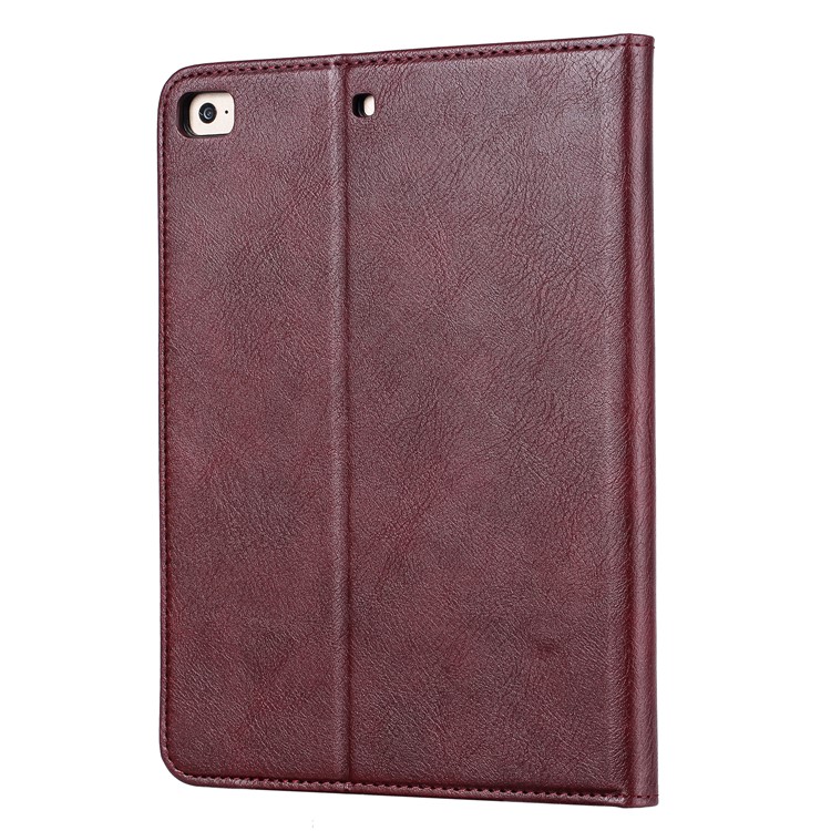 PU Leather Stand Wallet Protective Case with Pen Slot for iPad mini (2019) 7.9 inch / mini 3 / mini 2 / mini - Wine Red-3