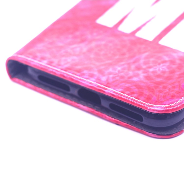 Laser Carving Pattern Printing Wallet Leather Case with Strap for iPhone X / XS 5.8 inch - You Can Not Destroy Me-8