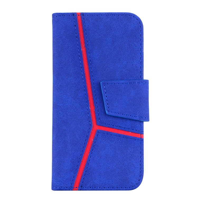 Portefeuille D'épissure D'affaires Couverture En Cuir Pour Iphone 8 / 7 4,7 Pouces - Bleu-1