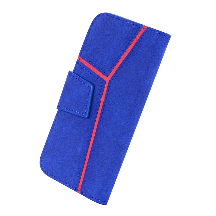 Portefeuille D'épissure D'affaires Couverture En Cuir Pour Iphone 8 / 7 4,7 Pouces - Bleu-3