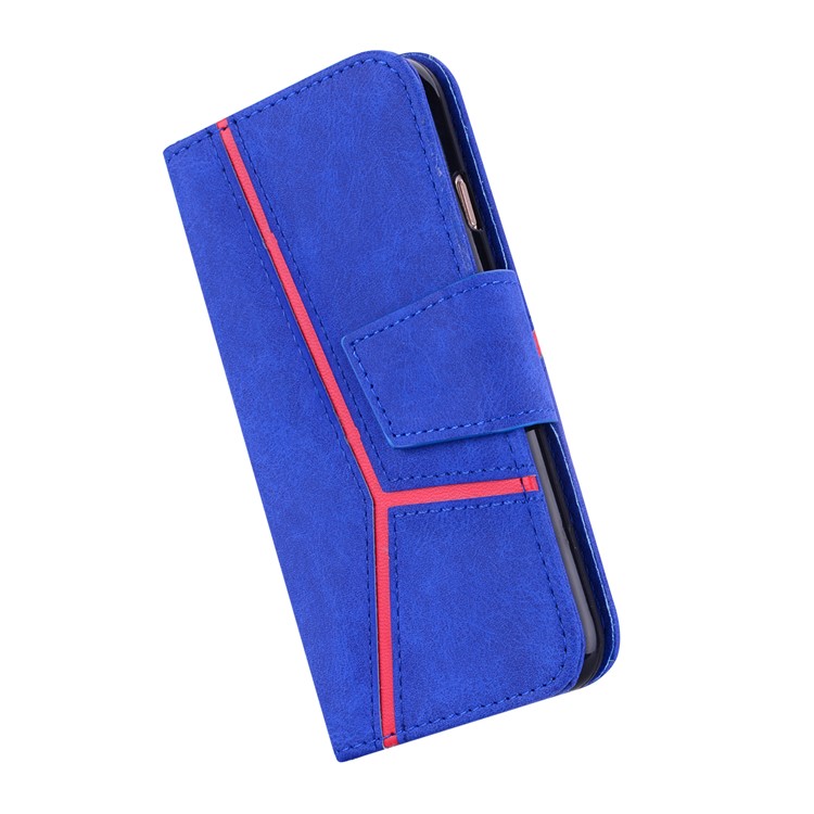 Portefeuille D'épissure D'affaires Couverture En Cuir Pour Iphone 8 / 7 4,7 Pouces - Bleu-7