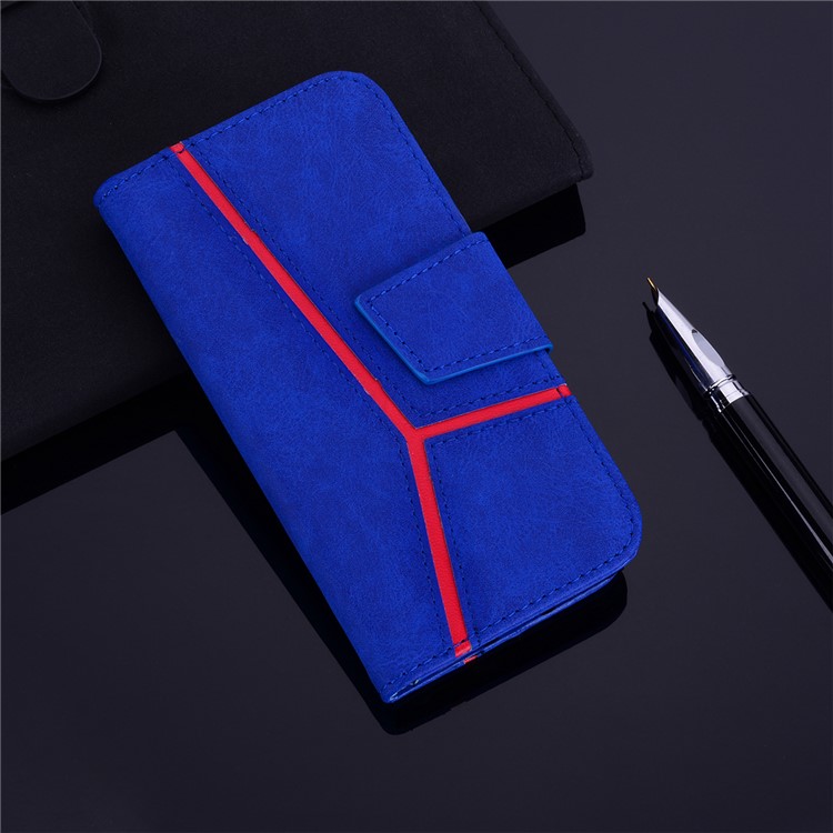 Portefeuille D'épissure D'affaires Couverture En Cuir Pour Iphone 8 / 7 4,7 Pouces - Bleu-8