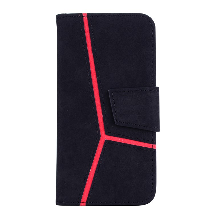 Portefeuille D'épissure D'affaires Couverture En Cuir Pour Iphone 8 / 7 4,7 Pouces - Noir-1