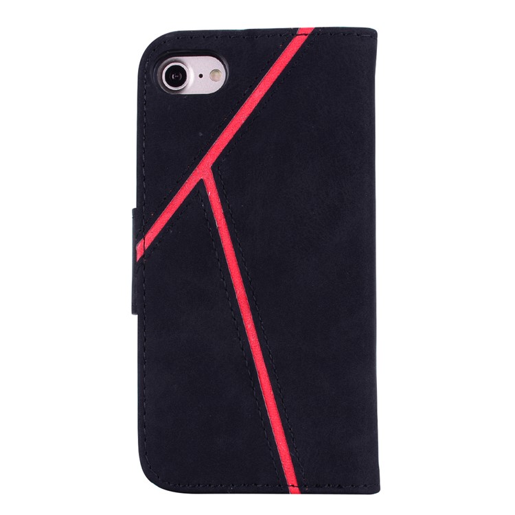Portefeuille D'épissure D'affaires Couverture En Cuir Pour Iphone 8 / 7 4,7 Pouces - Noir-2