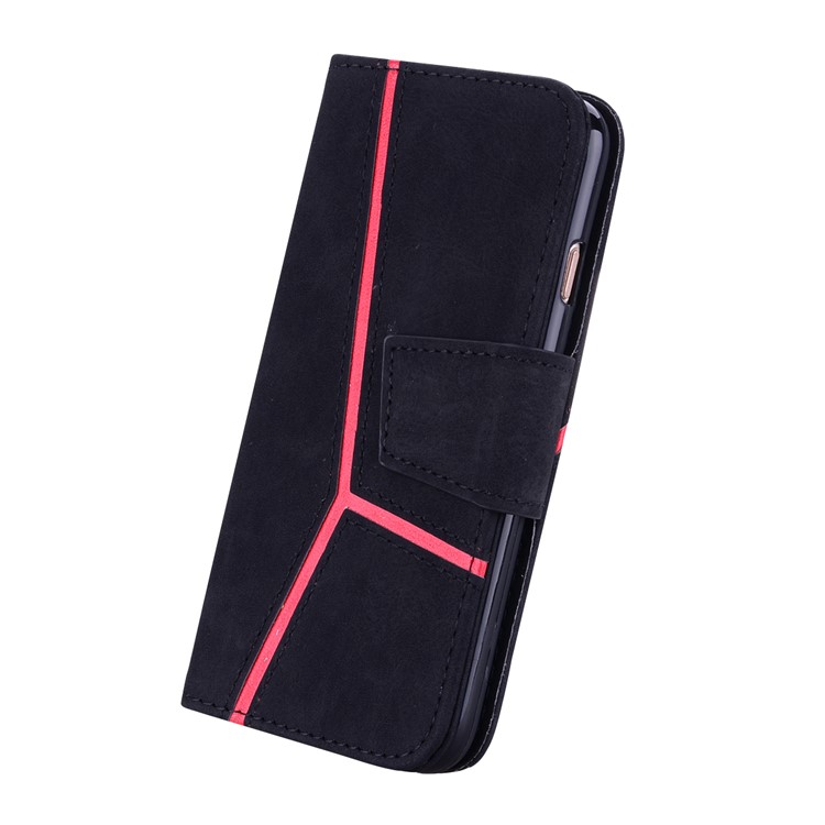 Portefeuille D'épissure D'affaires Couverture En Cuir Pour Iphone 8 / 7 4,7 Pouces - Noir-4
