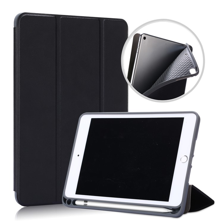 

Искусственная Кожа Три Раза Подставка Смарт-чехол Для Планшета Ipad Mini (2019) 7,9 Дюймов / Ipad Mini 4 - Черный, iPad mini (2019) 7.9 inch
