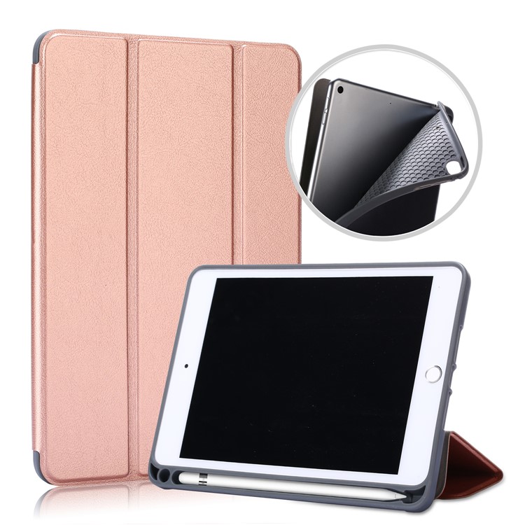 

PU Leather Tri-fold Stand Smart Tablet Cover for iPad mini (2019) 7.9 inch / iPad mini 4 - Rose Gold, iPad mini (2019) 7.9 inch
