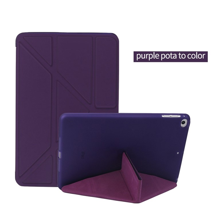 

Multi-fold PU Leather Tablet Case Stand Cover for iPad mini (2019) 7.9 inch / mini 4 - Purple, iPad mini (2019) 7.9 inch